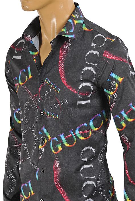 gucci dress shirt collar|Gucci collar shirt men.